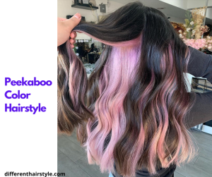peekaboo color hairstyle